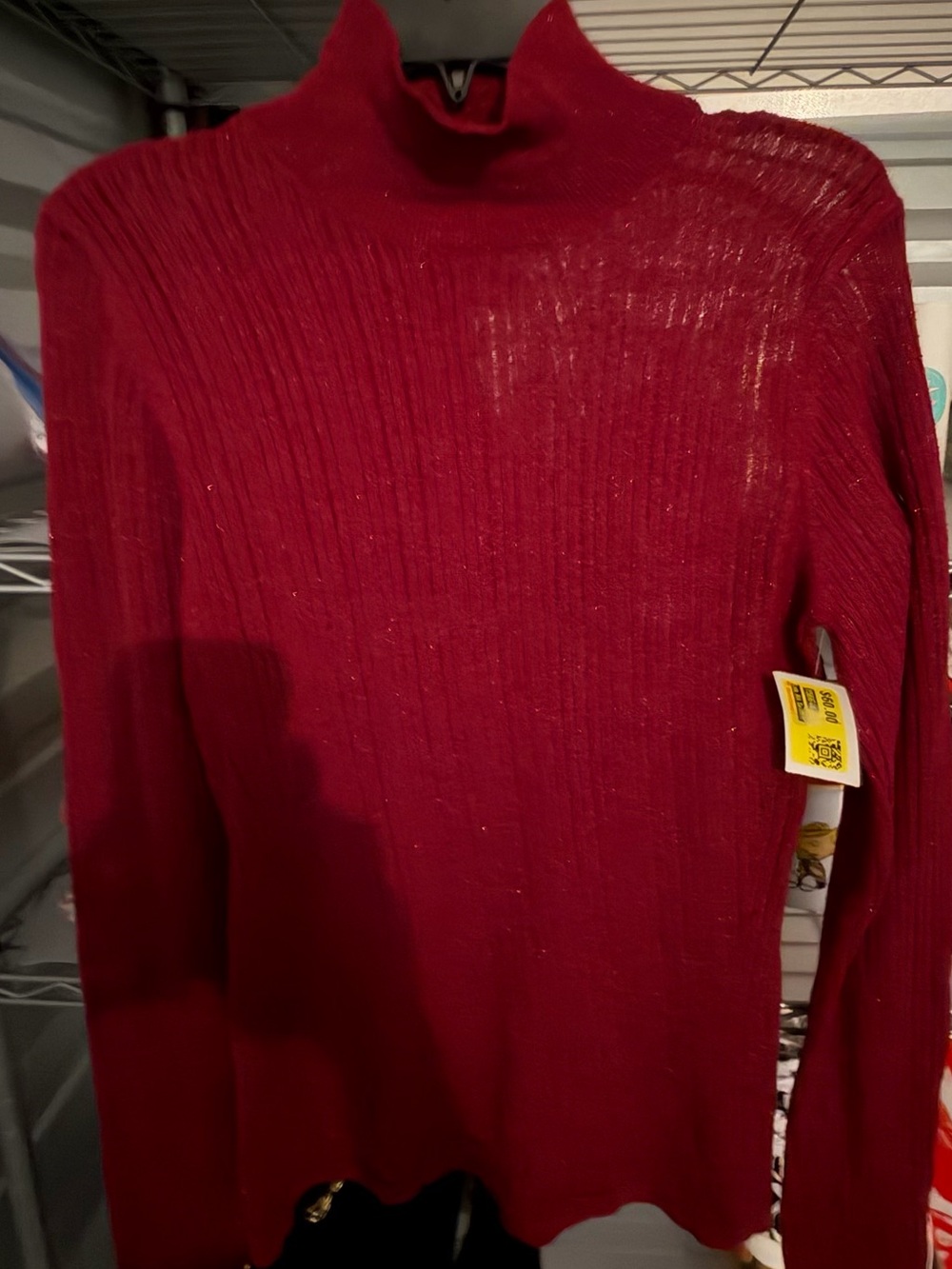 rag & bone Burgundy Ribbed Turtleneck Sweater